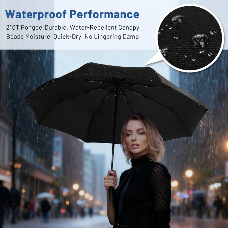 SY COMPACT Travel Umbrella Automatic Windproof Umbrellas Strong Compact Umbrella for Women Men - Image 2